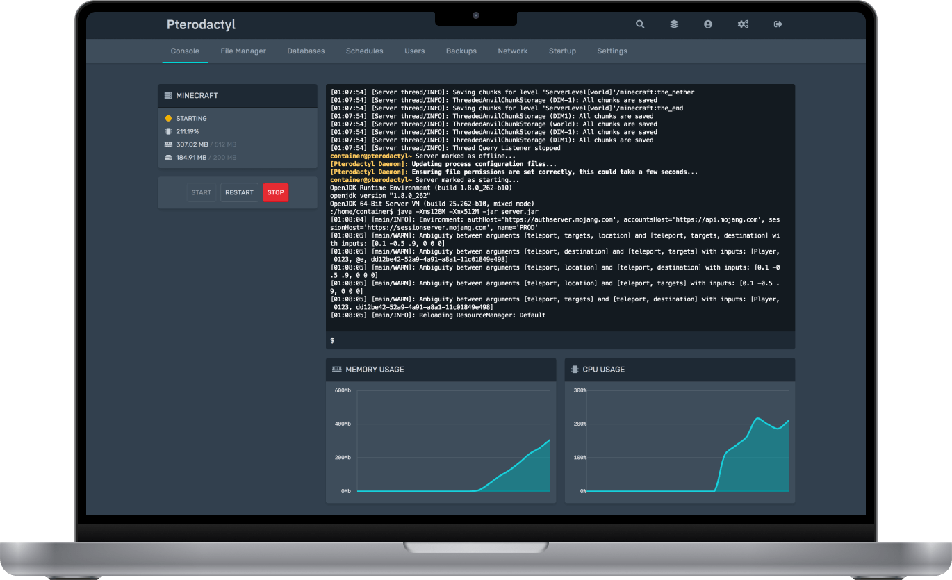 Painel Pterodactyl Bots