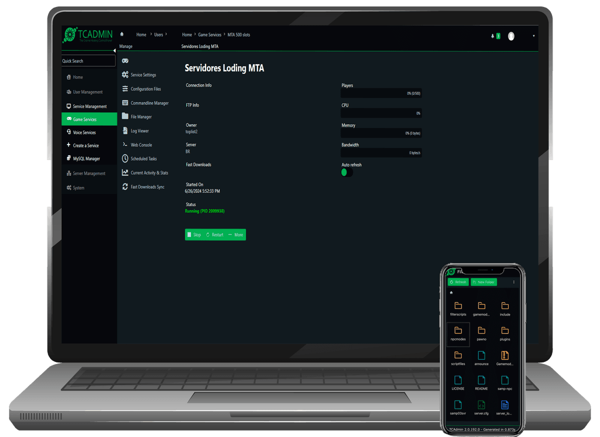 Painel de Controle