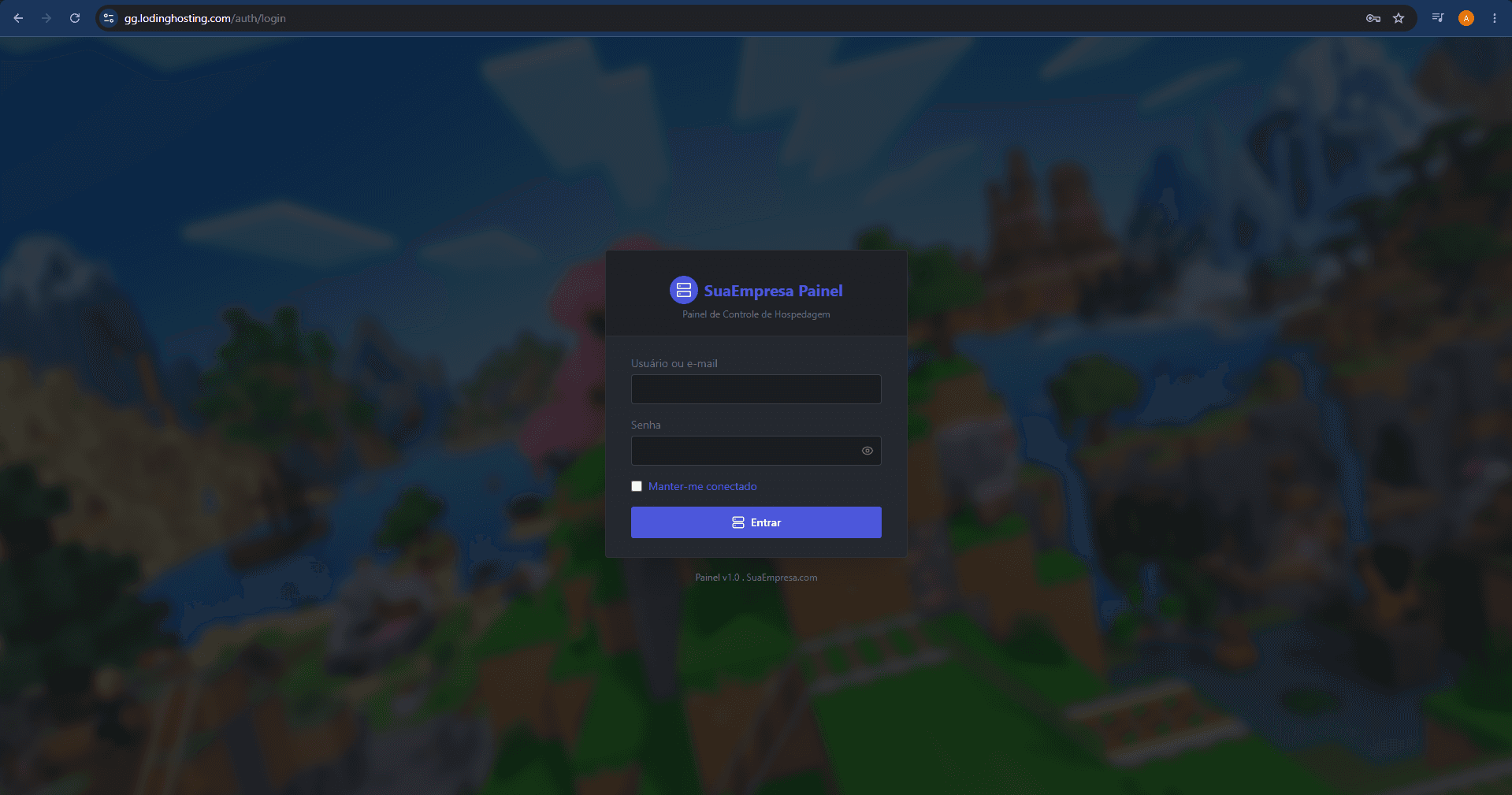 Painel personalizado do revendedor
